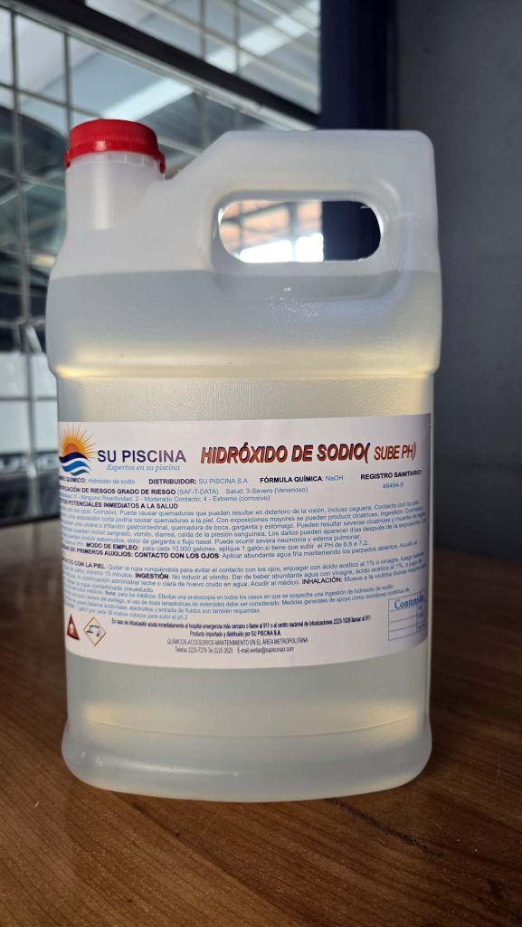 Hidróxido de sodio — Sube pH — Su Piscina, Costa Rica