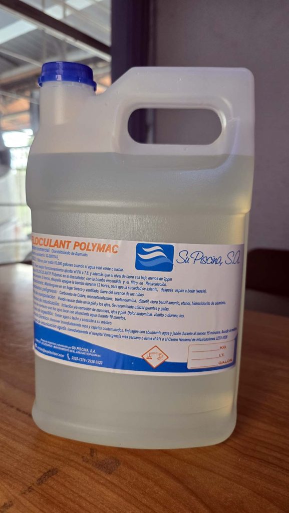 Floculant Polymac — Su Piscina, Costa Rica